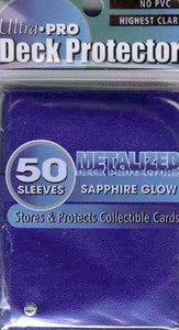 Image for Standard Deck Protector - Metalized Blue (50-Pack) - Card Sleeves