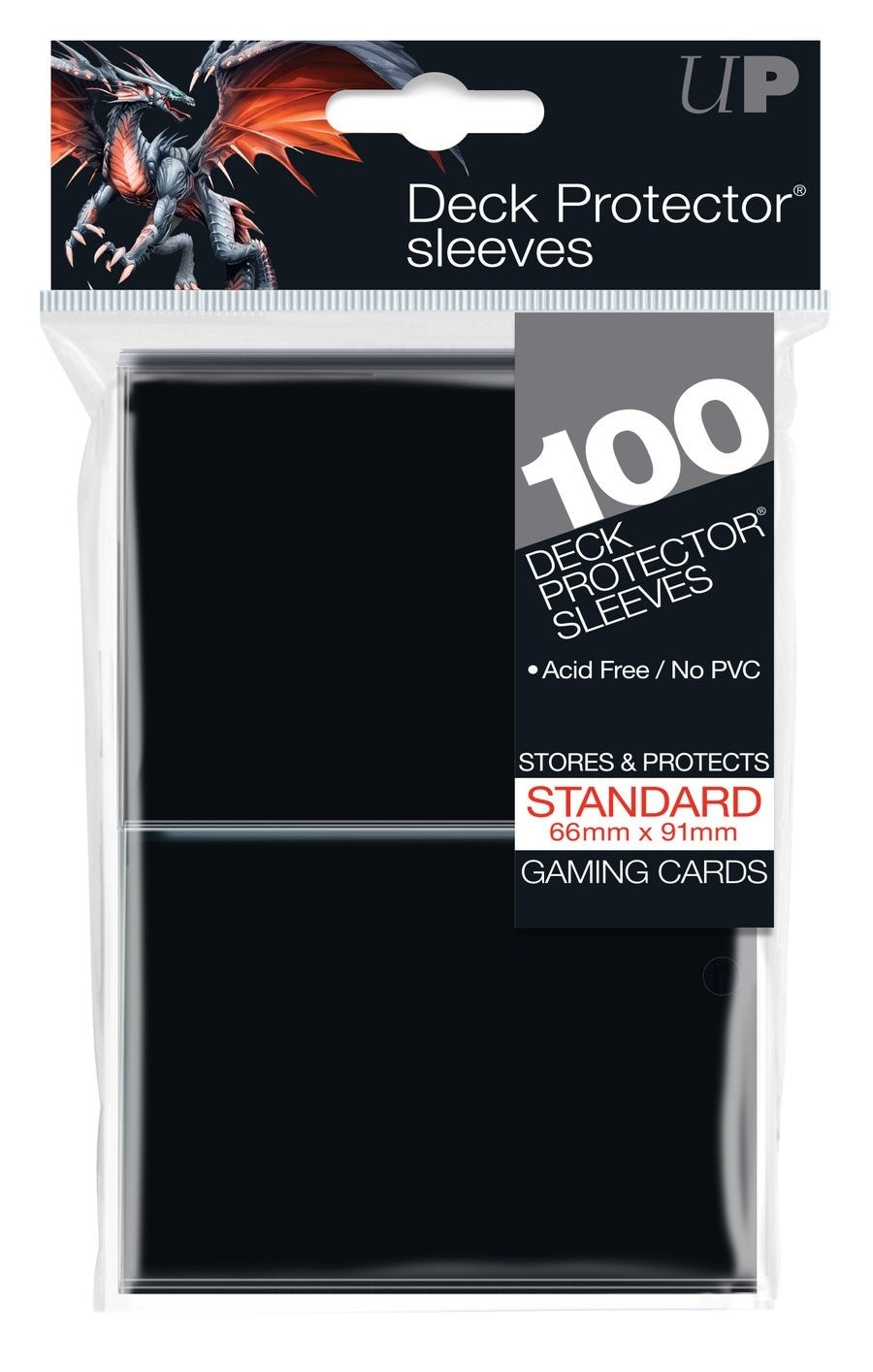 Image for Standard Deck Protectors - Black (100-Pack) - Card Sleeves