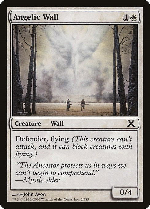 Image for Angelic Wall (5) (10th Edition) - Magic: The Gathering