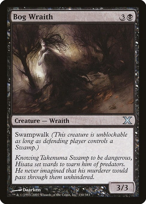 Image for Bog Wraith (130) (10th Edition) - Magic: The Gathering
