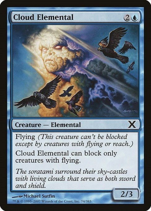 Image for Cloud Elemental (74) (10th Edition) - Magic: The Gathering