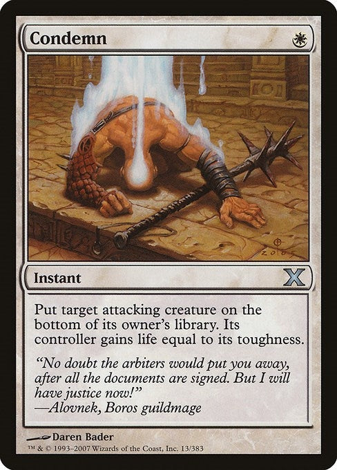 Image for Condemn (13) (10th Edition) - Magic: The Gathering