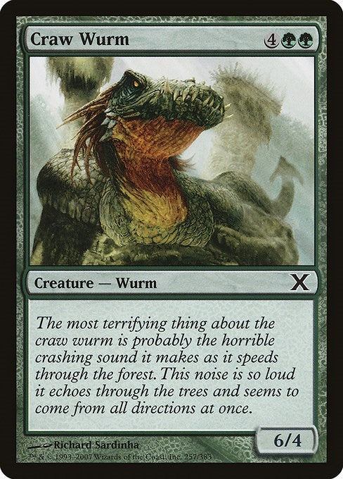 Image for Craw Wurm (257) (10th Edition) - Magic: The Gathering
