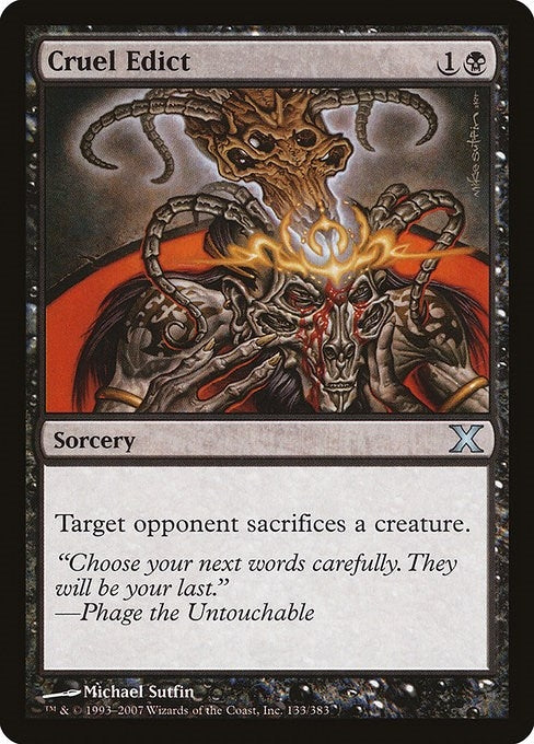 Image for Cruel Edict (133) (10th Edition) - Magic: The Gathering