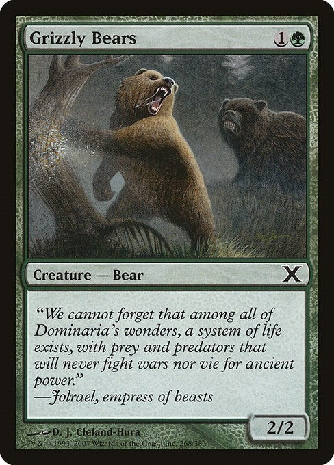Image for Grizzly Bears (268) (10th Edition) - Magic: The Gathering