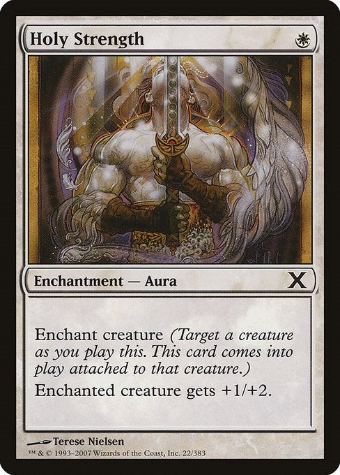 Image for Holy Strength (22) (10th Edition) - Magic: The Gathering
