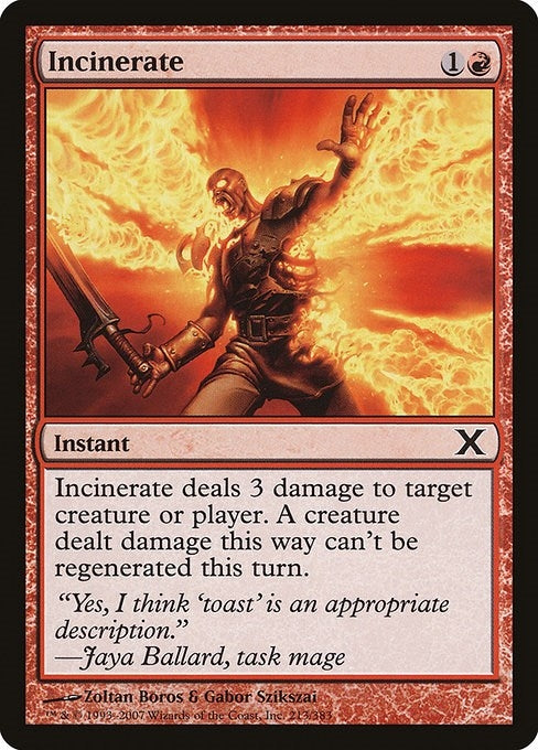 Image for Incinerate (213) (10th Edition) - Magic: The Gathering