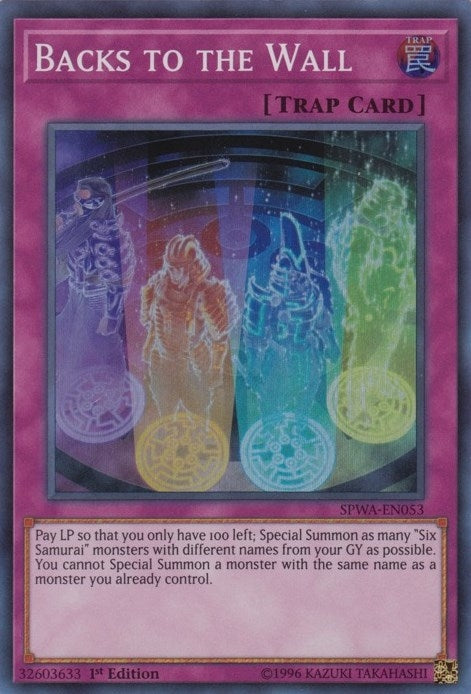 Image for Backs to the Wall (SPWA-EN053) (SPWA) - YuGiOh