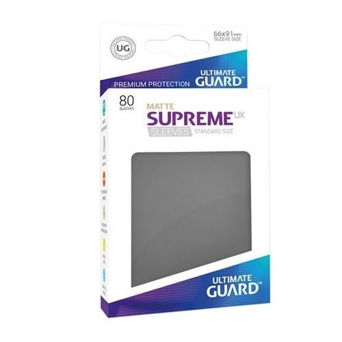 Image for Double Matte Sleeve - Supreme UX Sleeves Dark Grey (80-Pack) - Card Sleeves