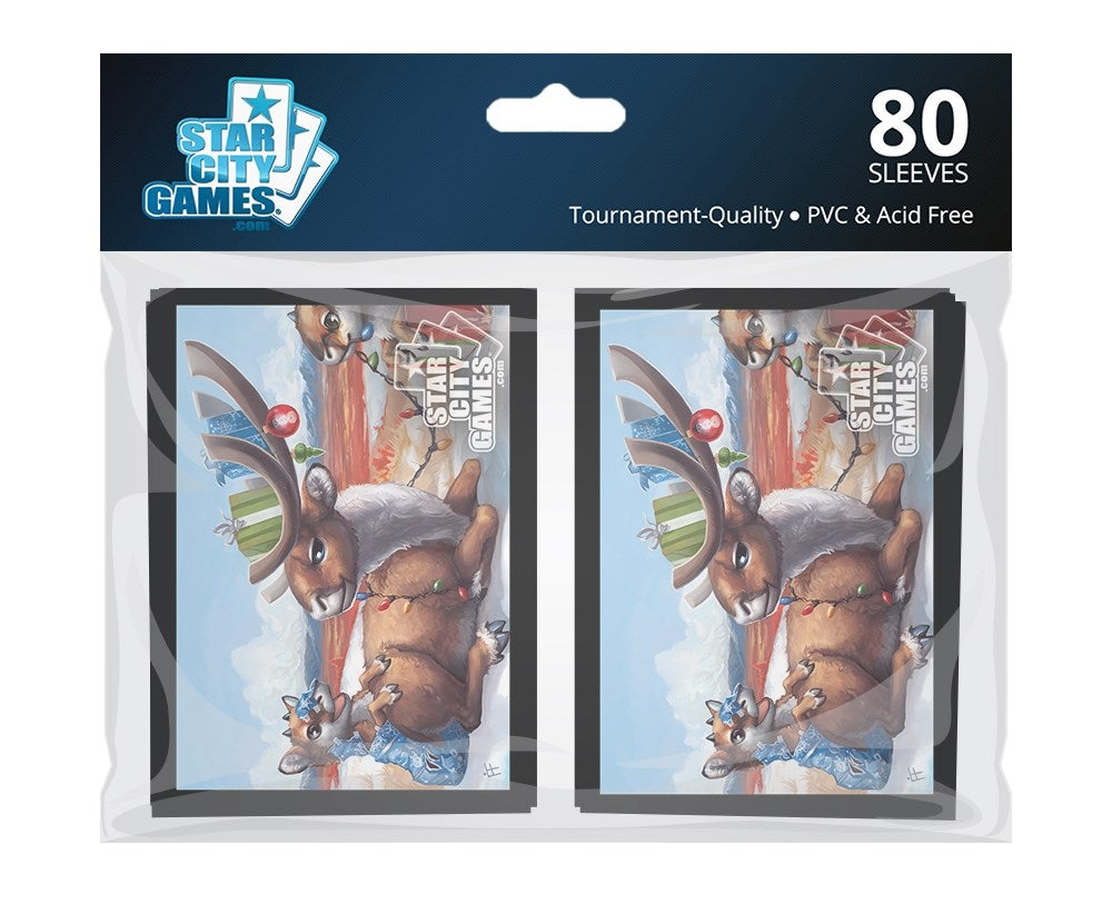Image for Star City Games Gloss Sleeves - Reindeer (80-Pack) - Card Sleeves