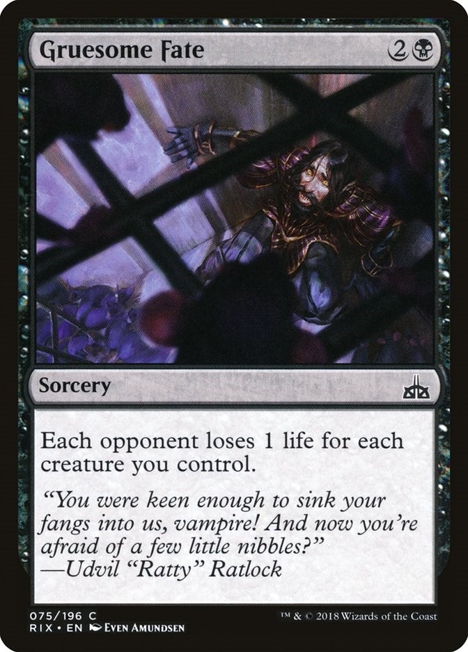 Image for Gruesome Fate (75) (Rivals of Ixalan) - Magic: The Gathering