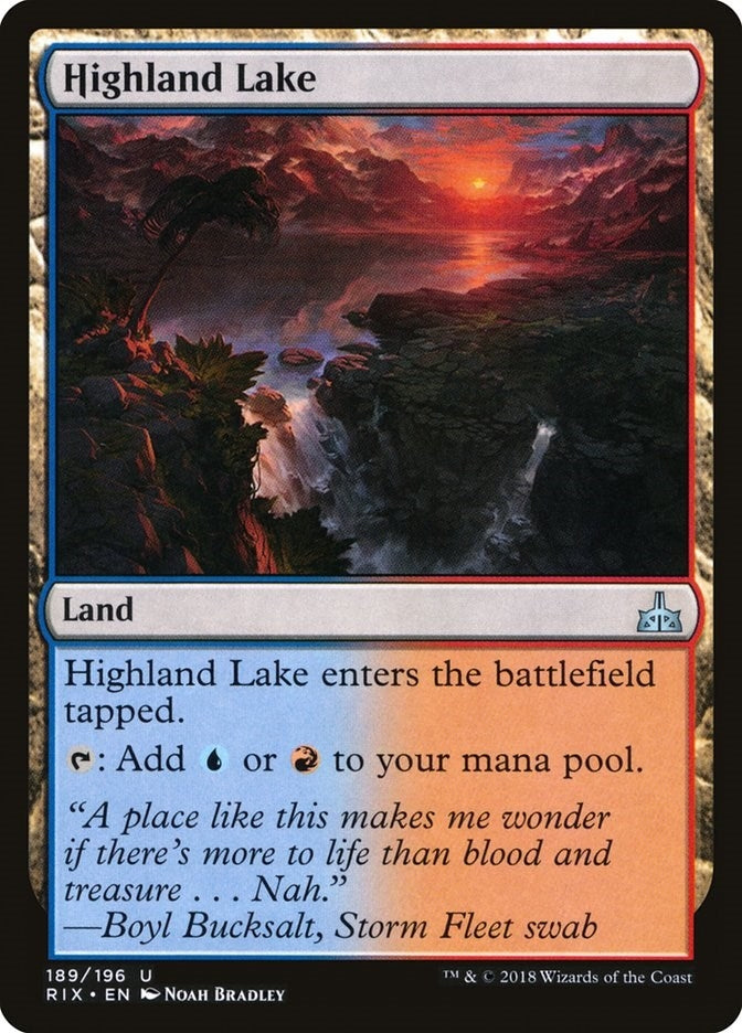 Image for Highland Lake (189) (Rivals of Ixalan) - Magic: The Gathering