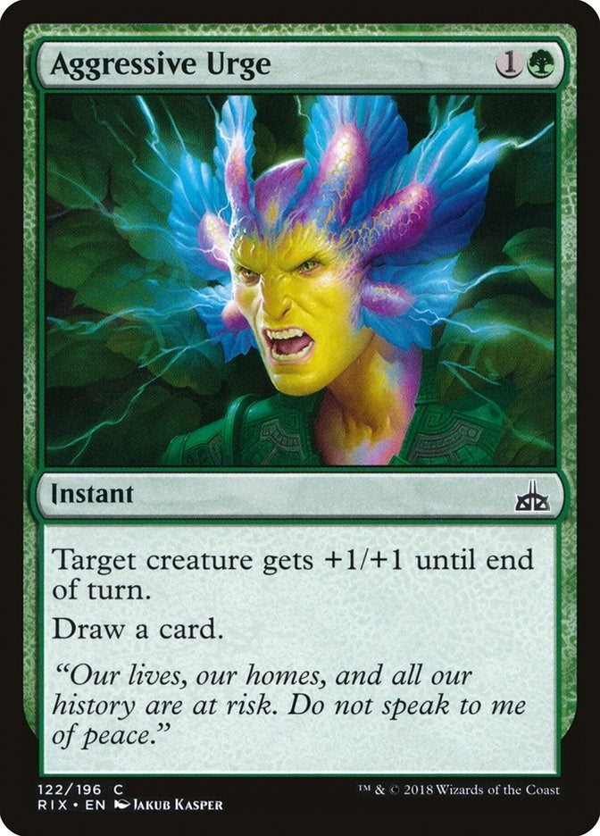 Image for Aggressive Urge (122) (Rivals of Ixalan) - Magic: The Gathering