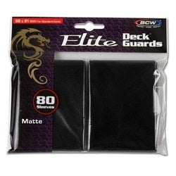 Image for Elite Deck Guards - Matte Standard - Black (80-Pack) - Card Sleeves