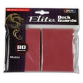 Image for Elite Deck Guards - Matte Standard - Red (80-Pack) - Card Sleeves