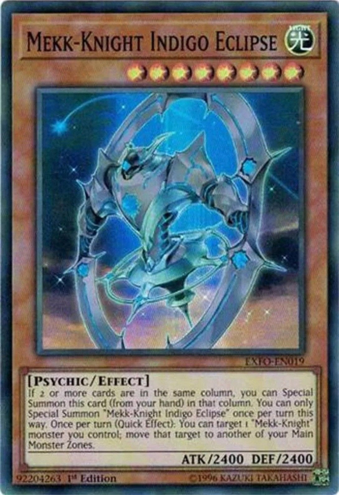 Image for Mekk-Knight Indigo Eclipse (EXFO-EN019) (EXFO) - YuGiOh