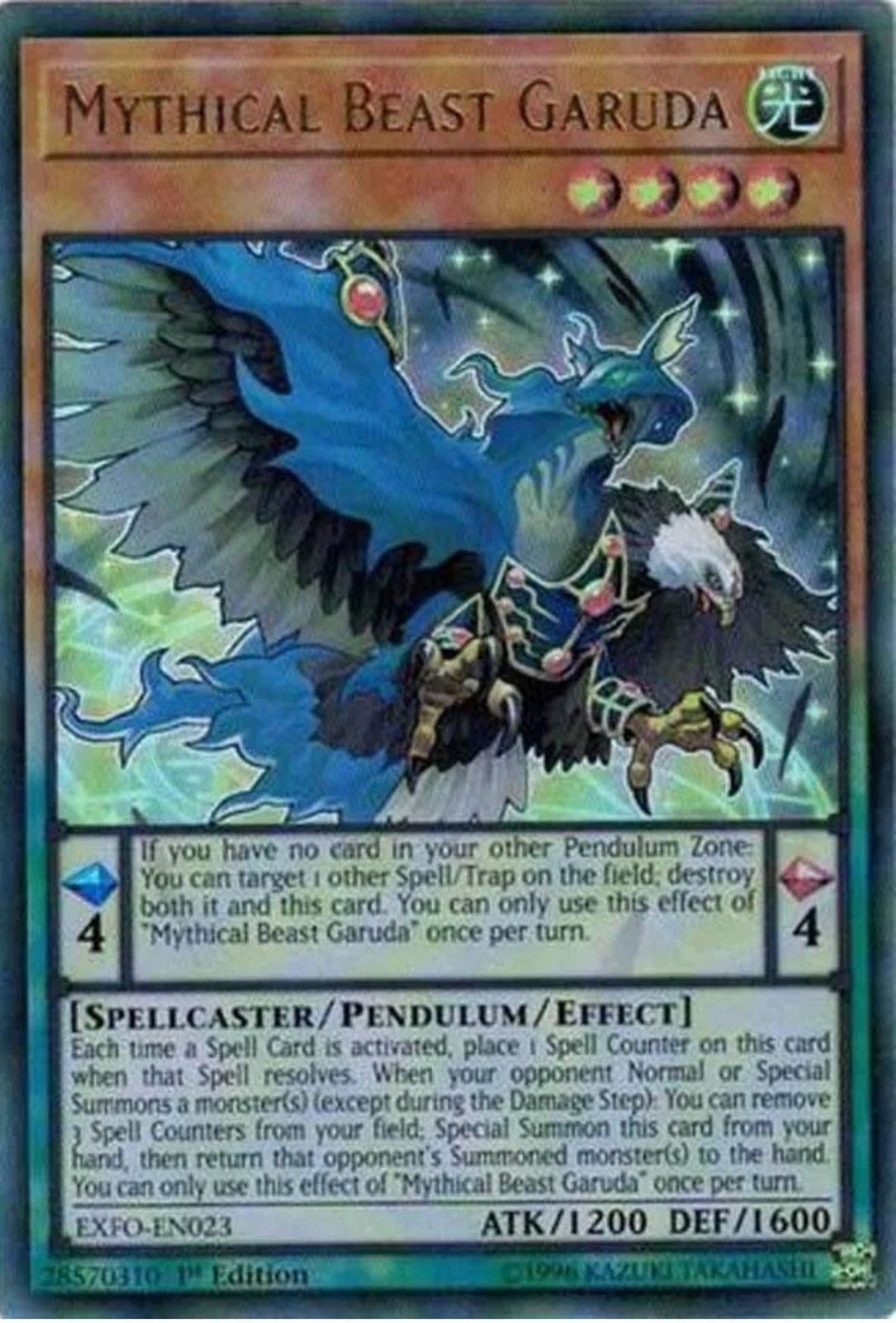 Image for Mythical Beast Garuda (EXFO-EN023) (EXFO) - YuGiOh