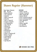 Image for 1996 Shawn "Hammer" Regnier Decklist Card (World Championship Decks) - Magic: The Gathering