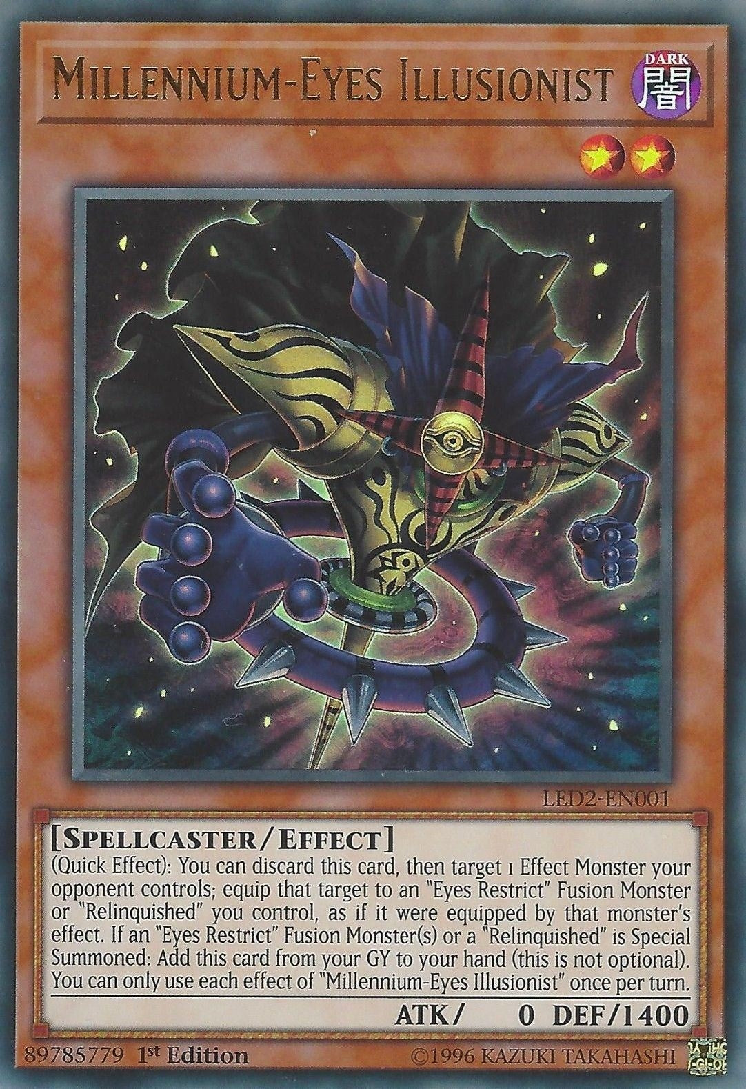 Image for Millennium-Eyes Illusionist (LED2-EN001) (LDAM) - YuGiOh