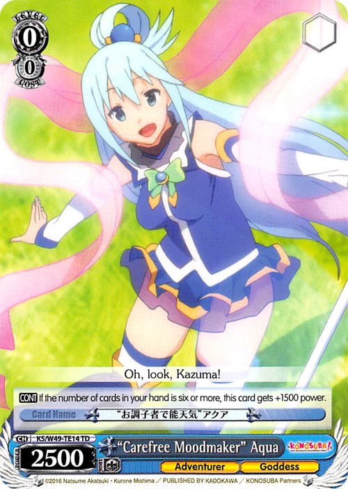Image for "Carefree Moodmaker" Aqua (KS/W49-TE14 TD) (KonoSuba) - Weiss Schwarz