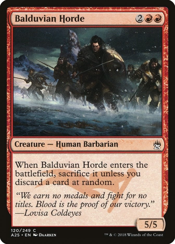 Image for Balduvian Horde (120) (Masters 25) - Magic: The Gathering