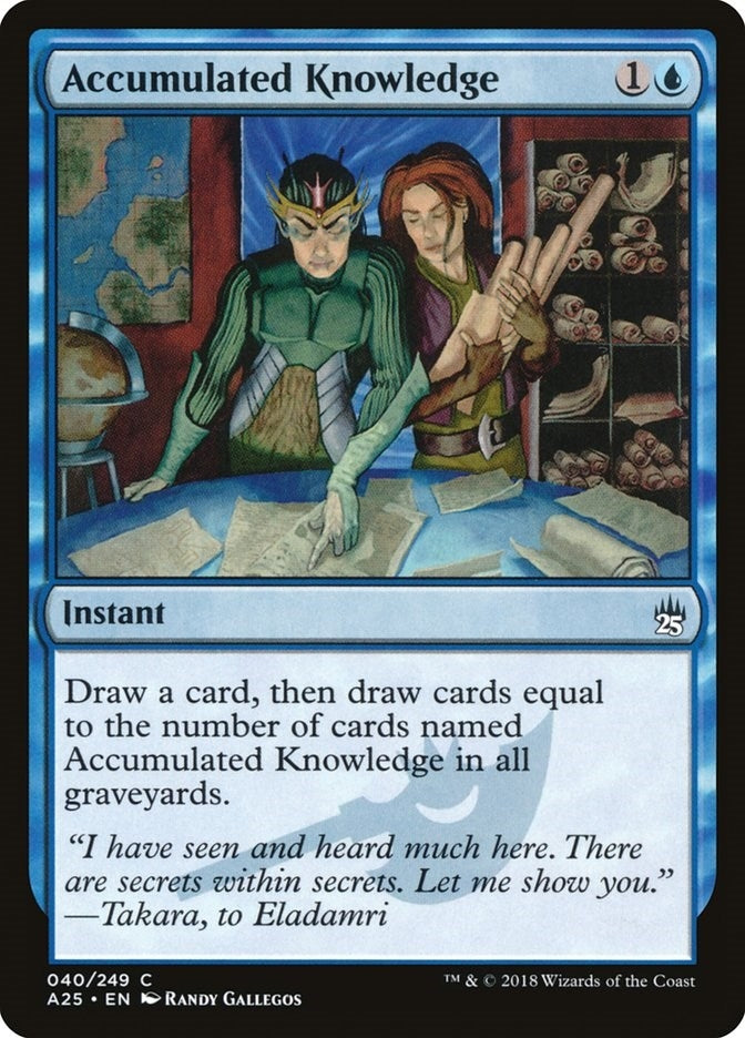 Image for Accumulated Knowledge (40) (Masters 25) - Magic: The Gathering