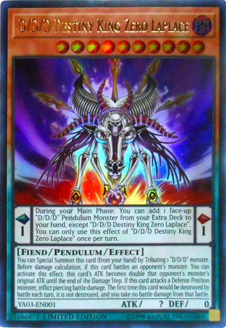 Image for D/D/D Destiny King Zero Laplace (YA03-EN001) (YA01) - YuGiOh