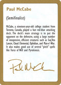 Image for 1997 Paul McCabe Biography Card (World Championship Decks) - Magic: The Gathering