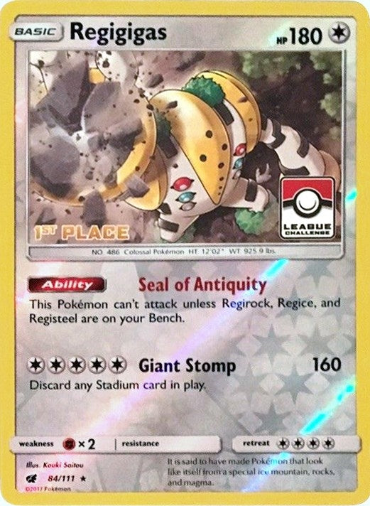 Image for Regigigas - 84/111 (League Challenge) [1st Place] (084/111) (PR) - Pokemon