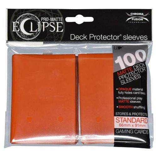 Image for PRO-Matte Eclipse Standard Deck Protector Sleeves - Pumpkin Orange (Classic) (100-Pack) - Card Sleeves