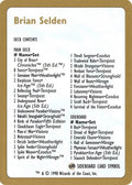 Image for 1998 Brian Selden Decklist Card (World Championship Decks) - Magic: The Gathering