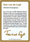 Image for 2001 Tom van de Logt Biography Card (World Championship Decks) - Magic: The Gathering