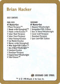 Image for 1998 Brian Hacker Decklist Card (World Championship Decks) - Magic: The Gathering