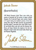 Image for 1999 Jakub Slemr Biography Card (World Championship Decks) - Magic: The Gathering