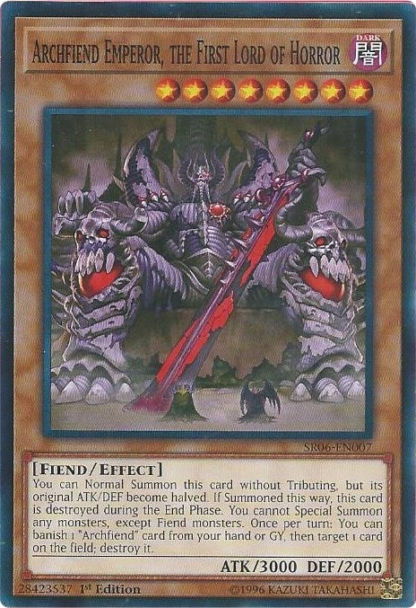 Image for Archfiend Emperor, the First Lord of Horror (SR06-EN007) (SR06) - YuGiOh