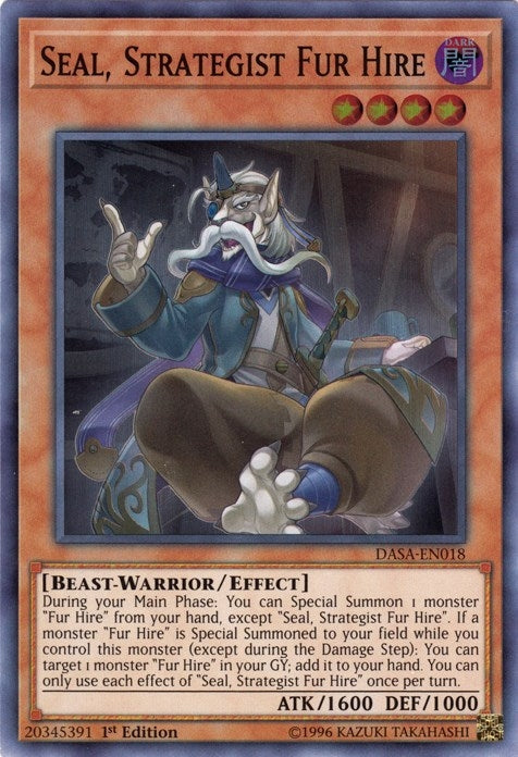 Image for Seal, Strategist Fur Hire (DASA-EN018) (DASA) - YuGiOh