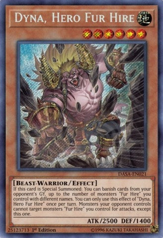 Image for Dyna, Hero Fur Hire (DASA-EN021) (DASA) - YuGiOh
