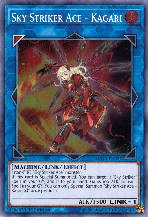 Image for Sky Striker Ace - Kagari (DASA-EN027) (DASA) - YuGiOh