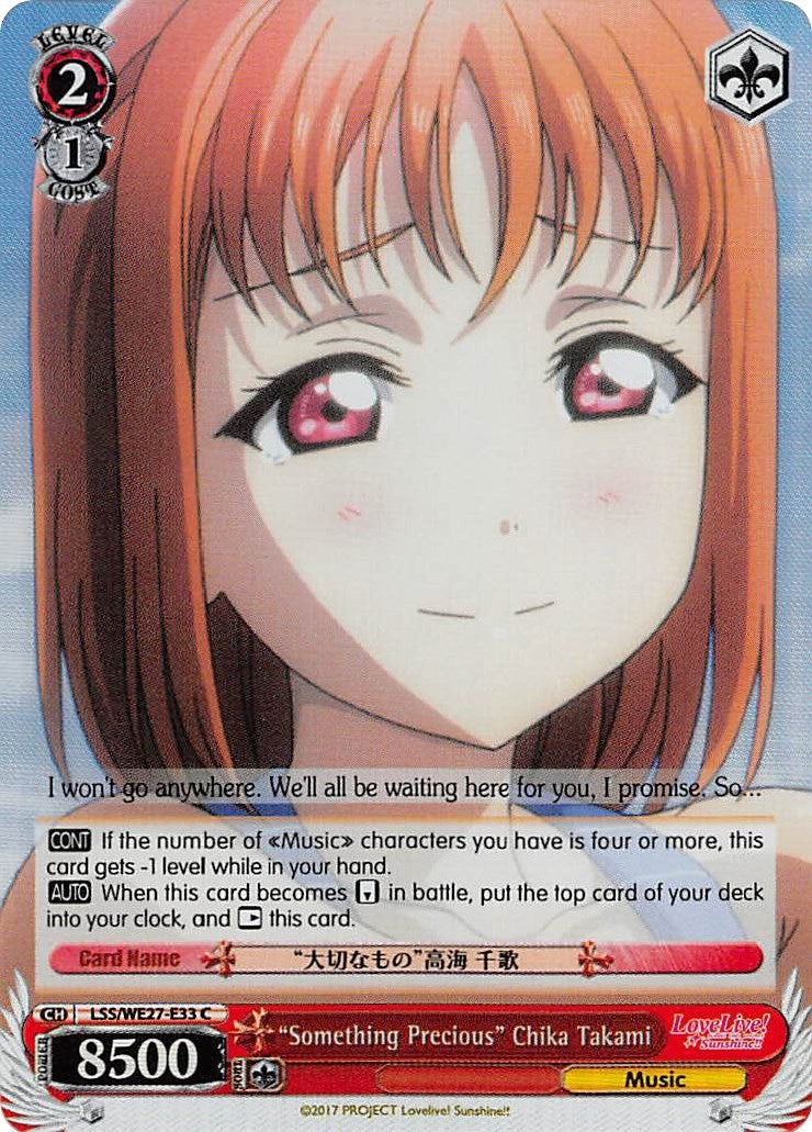 Image for "Something Precious" Chika Takami (Parallel Foil) (LSS/WE27-E33 C) (Love Live! Sunshine!! Extra Booster) - Weiss Schwarz
