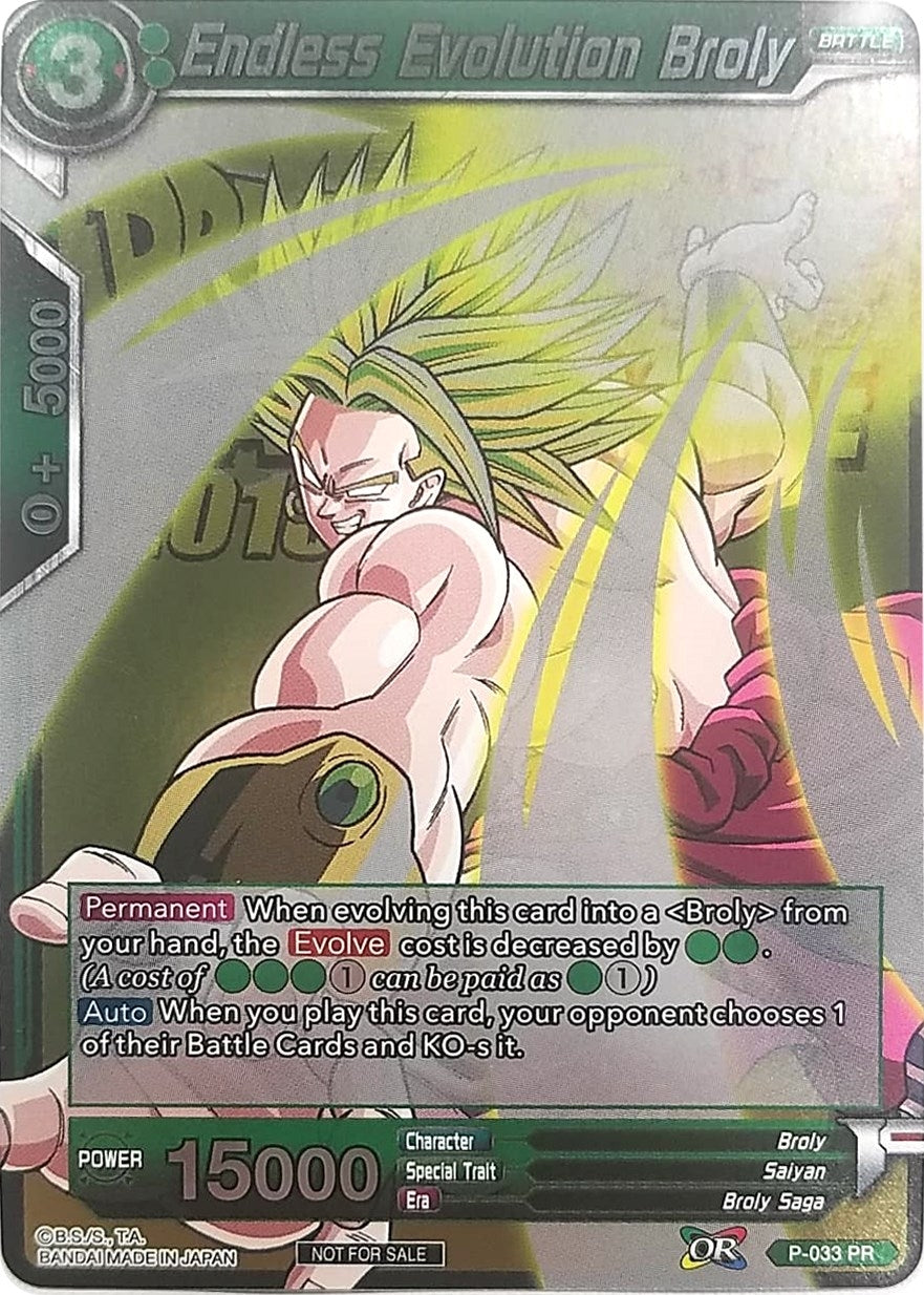 Image for Endless Evolution Broly (Metallic Foil) (Event Pack 2018) (P-033) (Promotion Cards) - Dragon Ball Super: Masters