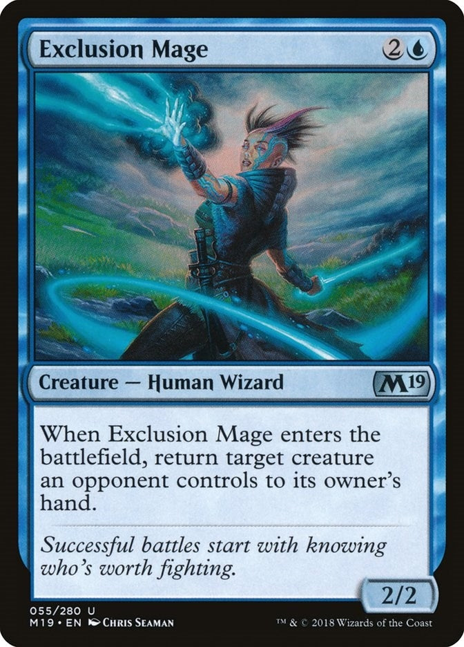 Image for Exclusion Mage (55) (Core Set 2019) - Magic: The Gathering