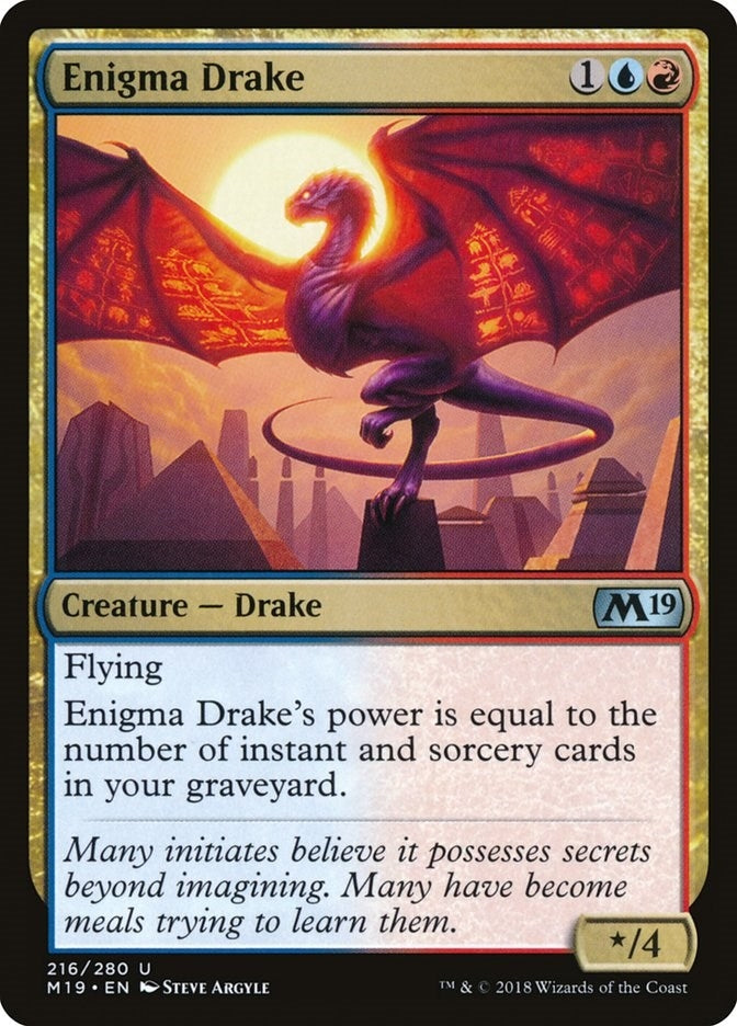 Image for Enigma Drake (216) (Core Set 2019) - Magic: The Gathering
