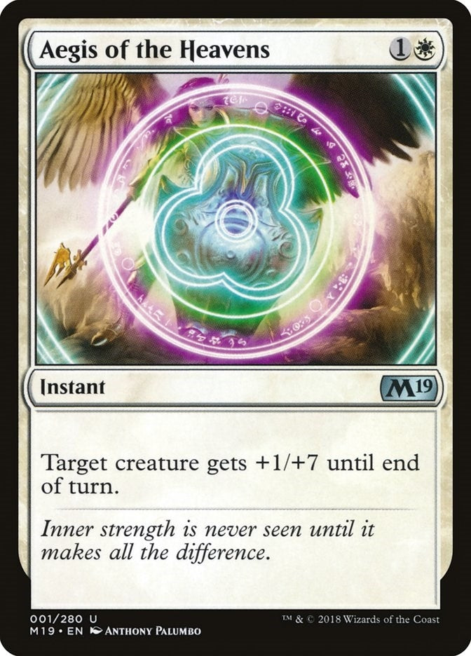 Image for Aegis of the Heavens (1) (Core Set 2019) - Magic: The Gathering