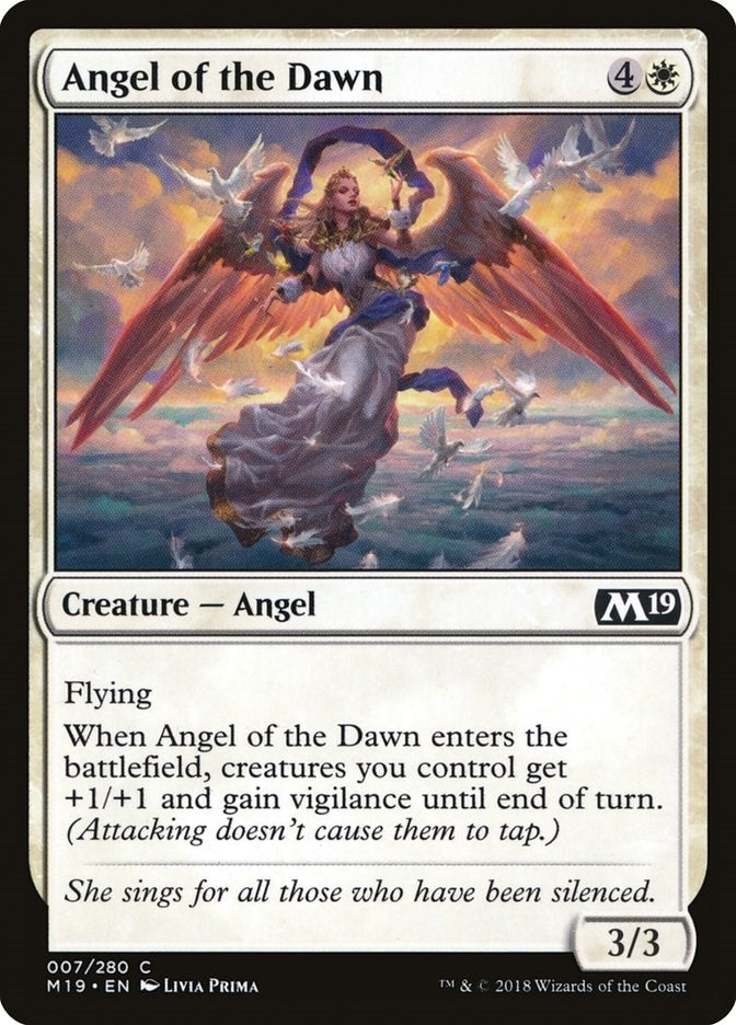 Image for Angel of the Dawn (7) (Core Set 2019) - Magic: The Gathering