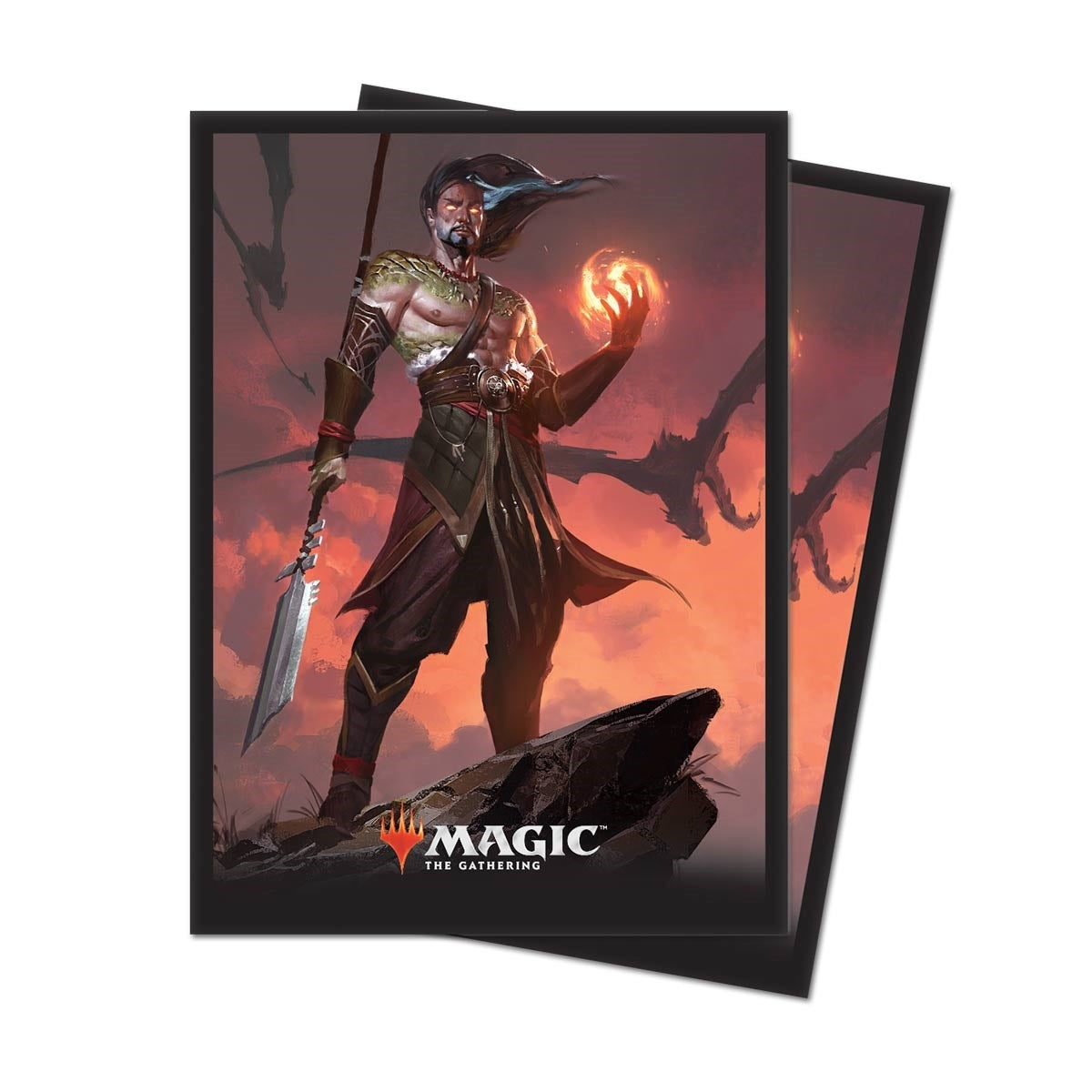 Image for M19 Sarkhan, Fireblood Standard Deck Protector for Magic (80-Pack) - Card Sleeves