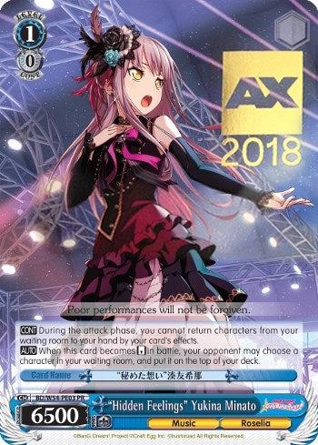 Image for "Hidden Feelings" Yukina Minato (Anime Expo 2018 Stamped) (BD/W54-PE03 PR) (BanG Dream! Girls Band Party!) - Weiss Schwarz