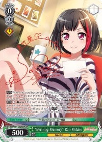 Image for "Evening Memory" Ran Mitake (B) (SP) (BD/W54-E026SPb SP) (BanG Dream! Girls Band Party!) - Weiss Schwarz
