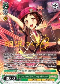Image for "Act, Don't Think!" Tsugumi Hazawa (A) (SPM) (BD/W54-E036SPMa SPM) (BanG Dream! Girls Band Party!) - Weiss Schwarz