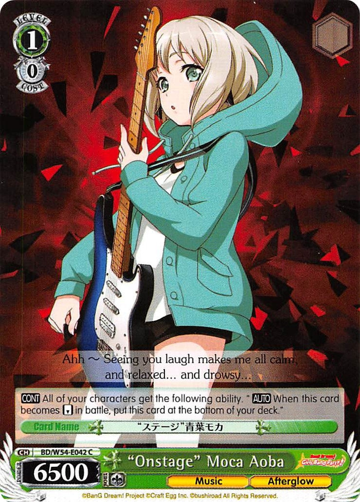 Image for "Onstage" Moca Aoba (BD/W54-E042 C) (BanG Dream! Girls Band Party!) - Weiss Schwarz