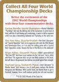 Image for 2002 World Championship Advertisement Card (World Championship Decks) - Magic: The Gathering